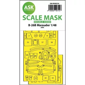   Art Scale Kit B-26B Marauder double-sided express fit mask for ICM - pontos illeszkedésű kétoldalas kabinmaszk