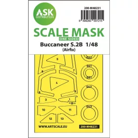   Art Scale Kit Buccaneer S.2B one-sided express fit mask for Airfix - pontos illeszkedésű egyoldalas kabinmaszk