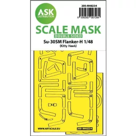   Art Scale Kit Su-30SM Flanker-H double-sided express fit mask for Kitty Hawk - pontos illeszkedésű kétoldalas kabinmaszk