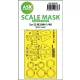 Art Scale Kit Su-35  Flanker-E one-sided express fit mask for Kitty Hawk - pontos illeszkedésű egyoldalas kabinmaszk