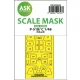 Art Scale Kit P-51B/C Mustang one-sided express fit mask for Eduard - pontos illeszkedésű egyoldalas kabinmaszk