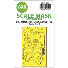   Art Scale Kit SIAI-Marchetti SF.260AM/M/W – pontos illeszkedésű kétoldalas kabinmaszk
