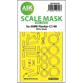   Art Scale Kit Su-30MK Flanker-C one-sided express fit mask for Kitty Hawk - pontos illeszkedésű egyoldalas kabinmaszk