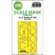 Art Scale Kit Su-27 Flanker-B one-sided express fit mask for Kitty Hawk - pontos illeszkedésű egyoldalas kabinmaszk
