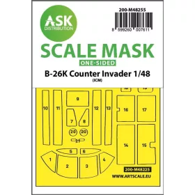   Art Scale Kit B-26K Counter Invader one-sided express fit mask for ICM - pontos illeszkedésű egyoldalas kabinmaszk