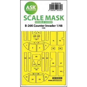   Art Scale Kit B-26K Counter Invader double-sided express fit mask for ICM - pontos illeszkedésű kétoldalas kabinmaszk