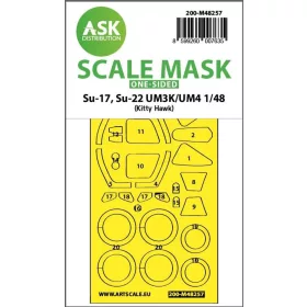   Art Scale Kit Su-17, Su-22 UM3K/UM4 one-sided express fit mask for Kitty Hawk - pontos illeszkedésű egyoldalas kabinmaszk