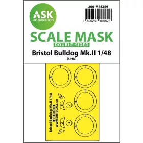   Art Scale Kit Bristol Bulldog Mk.II double-sided express fit mask for Airfix - pontos illeszkedésű kétoldalas kabinmaszk