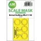 Art Scale Kit Bristol Bulldog Mk.II double-sided express fit mask for Airfix - pontos illeszkedésű kétoldalas kabinmaszk