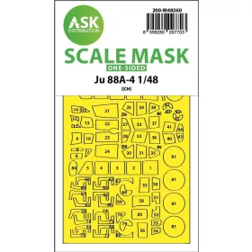   Art Scale Kit Ju 88A-4  one-sided express fit mask for ICM - pontos illeszkedésű egyoldalas kabinmaszk