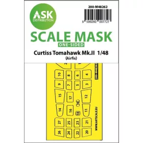   Art Scale Kit Curtiss Tomahawk Mk.II  one-sided express fit mask for Airfix - pontos illeszkedésű egyoldalas kabinmaszk