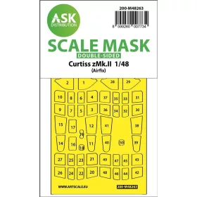   Art Scale Kit Curtiss Tomahawk Mk.II  double-sided express fit mask for Airfix - pontos illeszkedésű kétoldalas kabinmaszk