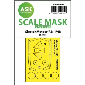   Art Scale Kit Gloster Meteor F.8 one-sided express fit mask for Airfix - pontos illeszkedésű egyoldalas kabinmaszk