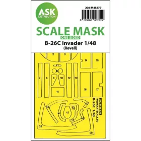   Art Scale Kit B-26C Invader one-sided express fit mask for Revell - pontos illeszkedésű egyoldalas kabinmaszk
