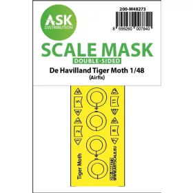   Art Scale Kit De Havilland Tiger Moth double-sided express fit mask for Airfix - pontos illeszkedésű kétoldalas kabinmaszk