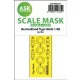 Art Scale Kit De Havilland Tiger Moth double-sided express fit mask for Airfix - pontos illeszkedésű kétoldalas kabinmaszk