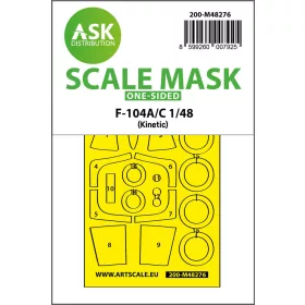   Art Scale Kit F-104A/C one-sided express fit mask for Kinetic - pontos illeszkedésű egyoldalas kabinmaszk