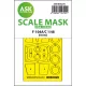 Art Scale Kit F-104A/C one-sided express fit mask for Kinetic - pontos illeszkedésű egyoldalas kabinmaszk
