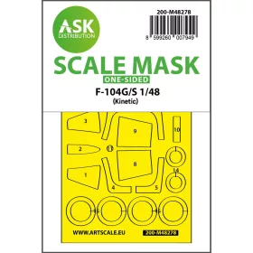   Art Scale Kit F-104G/S one-sided express fit mask for Kinetic - pontos illeszkedésű egyoldalas kabinmaszk