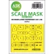 Art Scale Kit De Havilland Chipmunk T.20 one-sided express fit mask for Airfix - pontos illeszkedésű egyoldalas kabinmaszk