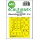 Art Scale Kit Bf 109E-3 one-sided express fit mask for Hobby Boss - pontos illeszkedésű egyoldalas kabinmaszk