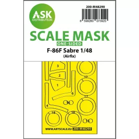   Art Scale Kit F-86F Sabre one-sided express fit mask for Airfix - pontos illeszkedésű egyoldalas kabinmaszk
