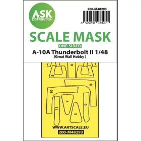   Art Scale Kit A-10A Thunderbolt II one-sided express fit mask for Great Wall Hobby - pontos illeszkedésű egyoldalas kabinmaszk