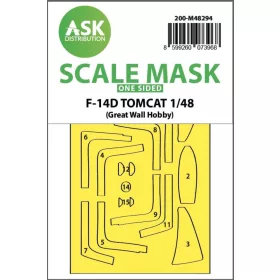   Art Scale Kit F-14D Tomcat one-sided express fit mask for Great Wall Hobby - pontos illeszkedésű egyoldalas kabinmaszk