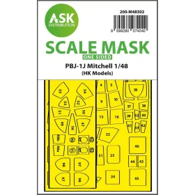   Art Scale Kit PBJ-1J Mitchell one-sided express fit mask for HK Models - pontos illeszkedésű egyoldalas kabinmaszk