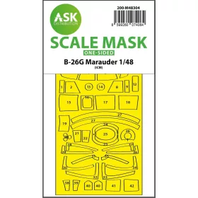   Art Scale Kit B-26G Marauder one-sided express fit mask for ICM - pontos illeszkedésű egyoldalas kabinmaszk