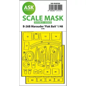   Art Scale Kit B-26B Marauder Flak Bait double-sided express fit mask for ICM - pontos illeszkedésű kétoldalas kabinmaszk