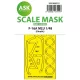 Art Scale Kit F-16A MLU one-sided fit and self adhesive express mask for Kinetic - pontos illeszkedésű, öntapadó egyoldalas kabinmaszk