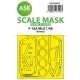 Art Scale Kit F-16A MLU double-sided fit and self adhesive express mask for Kinetic - pontos illeszkedésű, öntapadó kétoldalas kabinmaszk