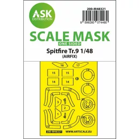   Art Scale Kit Spitfire Tr.9 one-sided express fit mask for Airfix - pontos illeszkedésű egyoldalas kabinmaszk