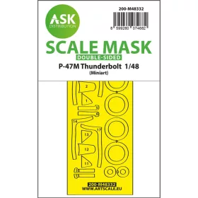   Art Scale Kit P-47M Thunderbolt  double-sided express fit mask for Miniart - pontos illeszkedésű kétoldalas kabinmaszk