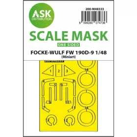   Art Scale Kit Fw 190D one-sided express fit mask for Miniart - pontos illeszkedésű egyoldalas kabinmaszk