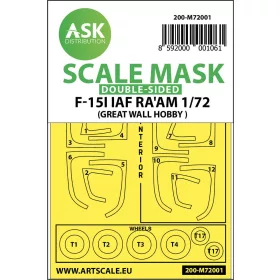   Art Scale Kit F-15I IAF RA'AM double-sided painting mask for Great Wall Hobby - kétoldalas kabinmaszk