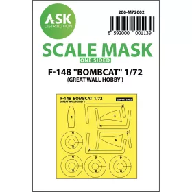   Art Scale Kit F-14B Bombcat outside  painting mask for Great Wall Hobby - külső kabinmaszk