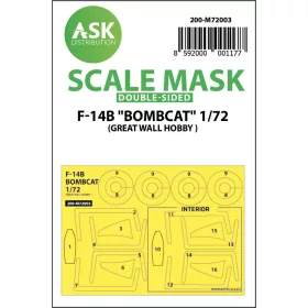   Art Scale Kit F-14B Bombcat double-sided painting mask for Great Wall Hobby - kétoldalas kabinmaszk