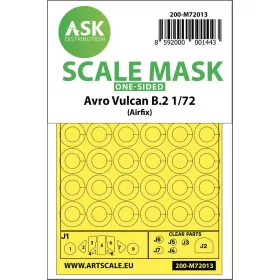   Art Scale Kit Avro Vulcan B.2 one-sided painting mask for Airfix - egyoldalas kabinmaszk
