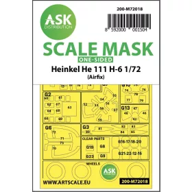   Art Scale Kit Heinkel He 111 H-6 one-sided for Airfix - egyoldalas kabinmaszk