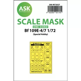   Art Scale Kit Bf 109E-4/7 one-sided painting mask for Special Hobby - egyoldalas kabinmaszk
