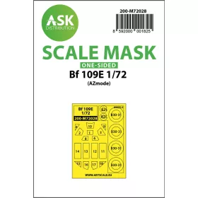   Art Scale Kit Bf 109E one-sided painting mask for AZ Model - egyoldalas kabinmaszk