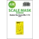 Art Scale Kit Hawker Hurricane Mk.I one-sided painting mask for Airfix - egyoldalas kabinmaszk