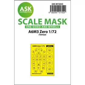   Art Scale Kit A6M3 Zero one-sided painting mask for Tamiya - egyoldalas kabinmaszk
