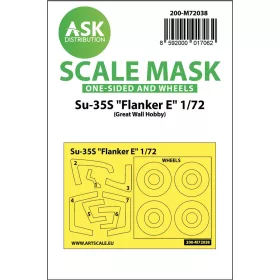   Art Scale Kit Su-35S Flanker E one-sided painting mask for Great Wall Hobby - egyoldalas kabinmaszk