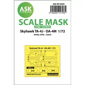   Art Scale Kit Skyhawk TA-4J - OA-4M one-sided painting mask for Hobby2000 / Fujimi - egyoldalas kabinmaszk
