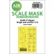 Art Scale Kit SAAB 37 Viggen single seater one-sided painting mask for Special Hobby - egyoldalas kabinmaszk