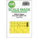 Art Scale Kit SAAB 37 Viggen double seater one-sided painting mask for Special Hobby - egyoldalas kabinmaszk