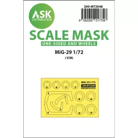   Art Scale Kit MiG-29 one-sided painting express mask for ICM - pontos illeszkedésű egyoldalas kabinmaszk